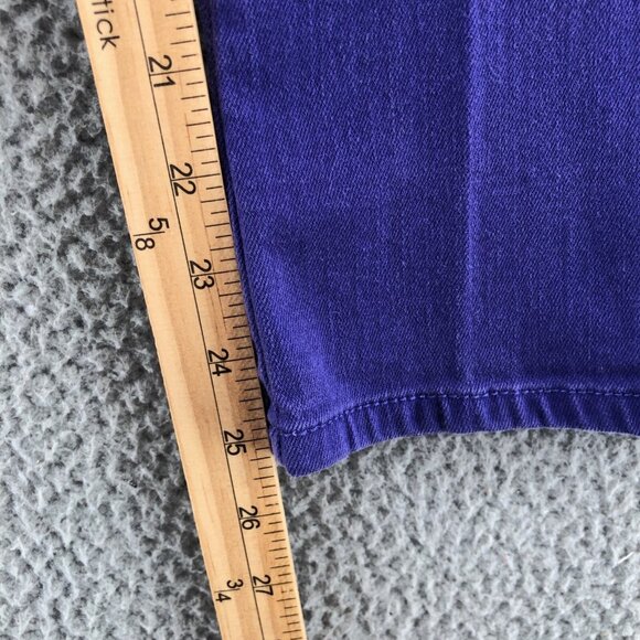 Chicos Jeans Womens 00 US 2 Purple Denim Platinum Ultimate Fit Cropped Stretch* - Picture 10 of 12
